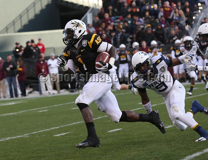 122912 Kraft SA-052.JPG - Dec 29, 2012; San Francisco, CA, USA; Arizona State Sun Devils running back Marion Grice (1) against the Navy Midshipmen in the 2012 Kraft Fighting Hunger Bowl at AT&T Park.